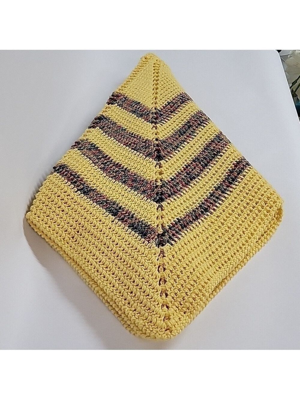 Handmade Crocheted 9-Pointed Star Afghan/Blanket, 72" Across (Point to Point)
